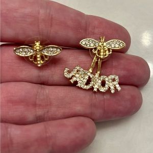 Designer inspired asymmetric Bee earrings. New